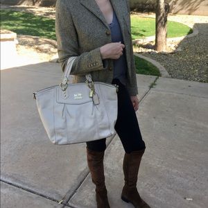 COACH cream color leather purse